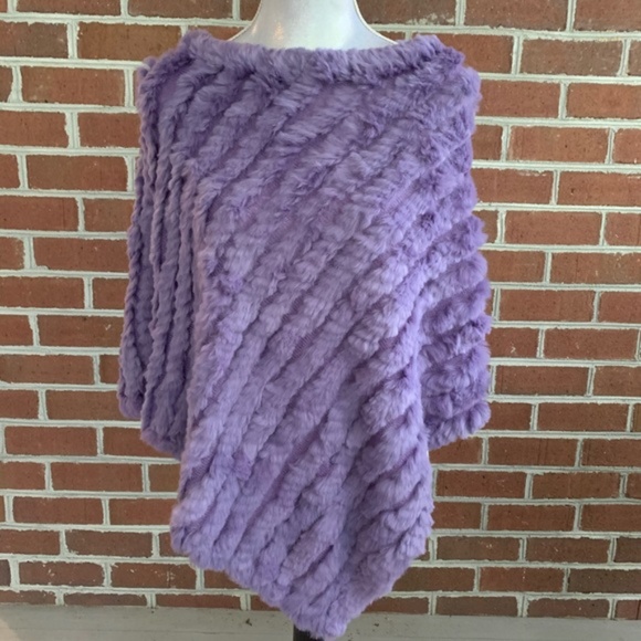 Black Rivet Sweaters Vintage Rabbit Fur Poncho Poshmark